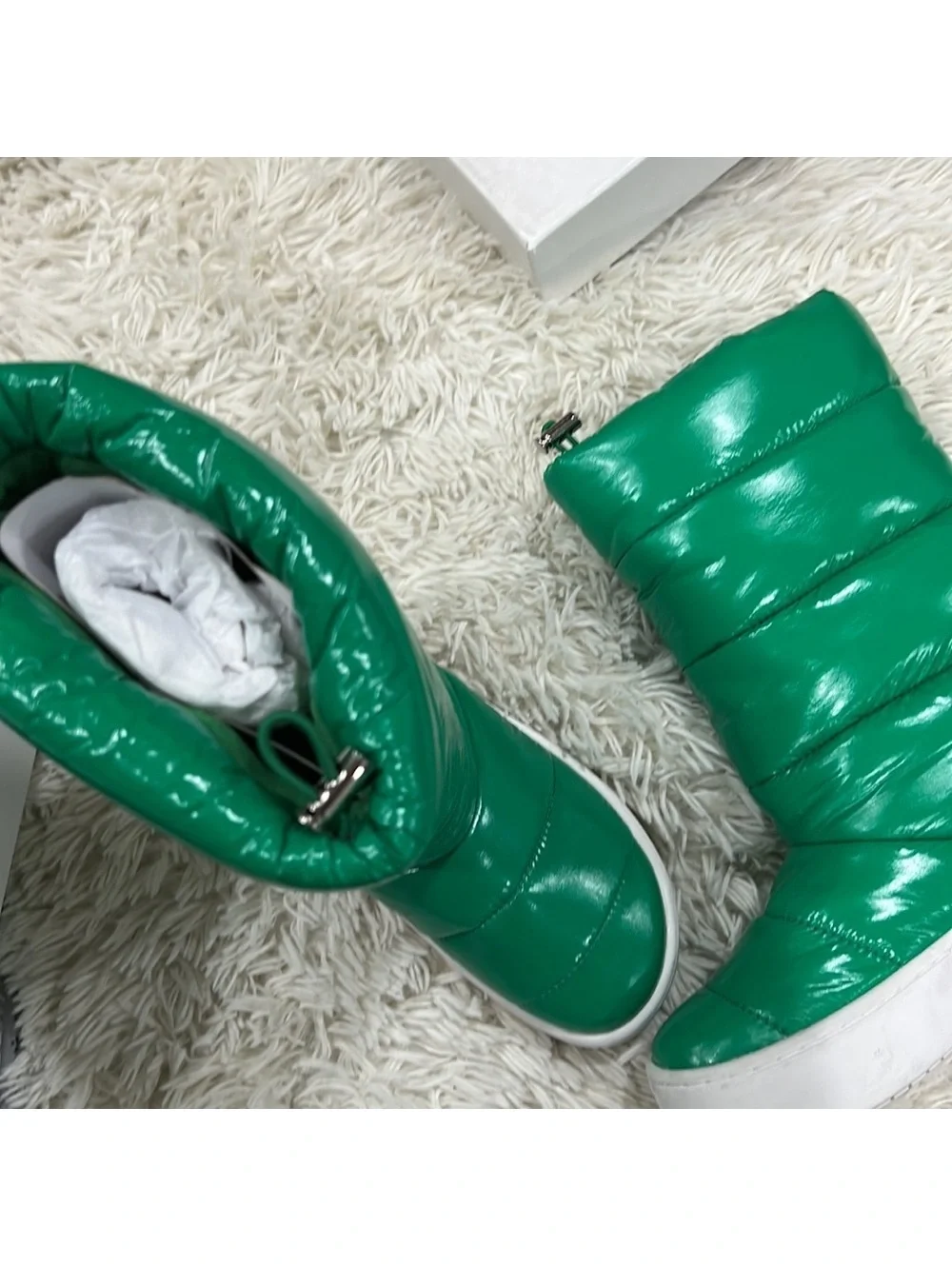 JEFFREY CAMPBELL SNOWED 2 PLATFORM WINTER BOOT IN GREEN